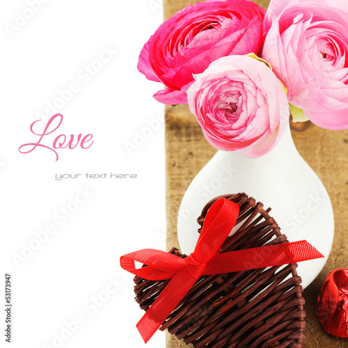 Photo: Fresh pink peonies in vase Fresh pink peonies in vase