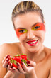 Photo: Woman beauty with strawberries Woman beauty with strawberries