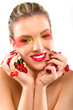 Photo: Woman beauty with cherries Woman beauty with cherries