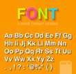 Vector: ABC with shadows. Alphabet vector. Trendy creative design. ABC with shadows. Alphabet vector. Trendy creative design.