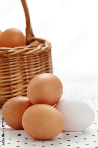 Photo: Eier im Korb Eier im Korb