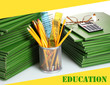 Green folder closeup