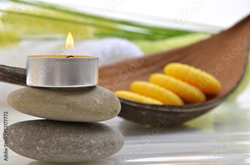 Photo: Wellness Grün Kerze Seife Wollgraszweig Handtücher Wellness Grün Kerze Seife Wollgraszweig Handtücher