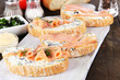 Photo: Fish sandwiches and cup of tea Fish sandwiches and cup of tea