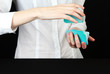 Hand with business cards. Concept: Business like poker game.