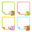 Vector: cute animal note papers collection cute animal note papers collection