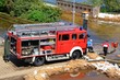 Feuerwehreinsatz beim Hochwasser in Magdeburg