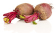 Young beets isolated on white