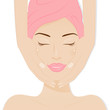 Spa. Care skin of face beautiful woman.