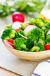 Photo: Broccoli with celery and radish salad Broccoli with celery and radish salad