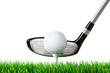 Photo: golfball wird abgeschlagen golfball wird abgeschlagen