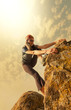 canvas print picture Climber