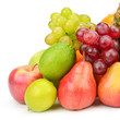 Fresh fruits isolated on white background