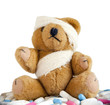 Photo: ours en peluche bandage pansement médicaments ours en peluche bandage pansement médicaments