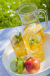 cold summer drinks in garden