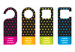 special hotel do not disturb door hanger with dotted design