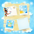 Vektor: Holidays background with paper elements Holidays background with paper elements