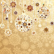 Beige background with christmas balls. EPS 8