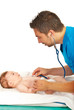 Pediatrician examine baby