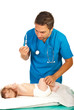 Doctor vaccine baby