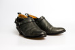 Black leather women's shoes