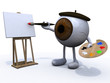 Illustration: big eye with arms and legs painter big eye with arms and legs painter