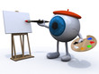 Illustration: big eye with arms and legs painter big eye with arms and legs painter