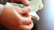 Woman hands counting euro money