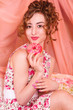 Model Girl Portrait with  Hairstyle