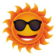 Vector cartoon sun