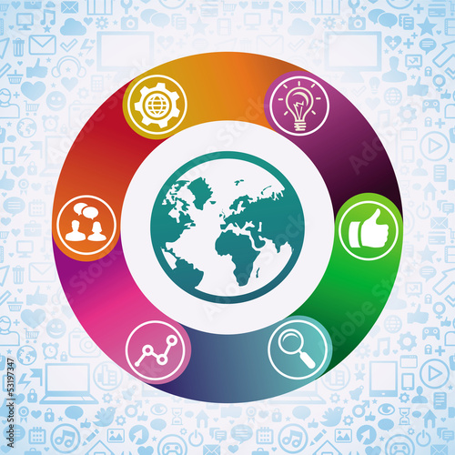 Vector: Vector internet marketing concept Vector internet marketing concept