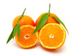 mandarin on white