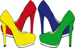 high-heeled shoes
