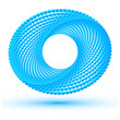 Vektor: blue infinity symbol with dots blue infinity symbol with dots