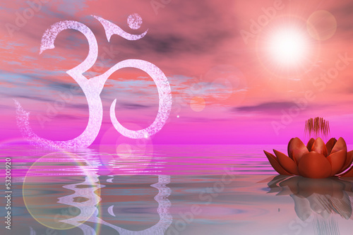Illustration: Heiliger Lotus auf dem Wasser Heiliger Lotus auf dem Wasser