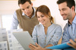 Team of architects working in office