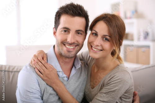 Photo: Portrait of smiling loving couple Portrait of smiling loving couple