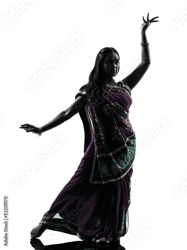 Photo: indian woman dancer dancing silhouette indian woman dancer dancing silhouette