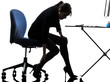 Photo: business woman massaging her leg silhouette business woman massaging her leg silhouette