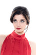 Foto: beautiful smiling looking up caucasian woman portrait beautiful smiling looking up caucasian woman portrait