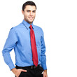 Photo: Young businessman isolated on white Young businessman isolated on white