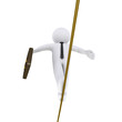 Illustration: Businessman is walking on a tightrope Businessman is walking on a tightrope