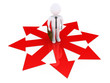Illustration: Businessman has many options Businessman has many options