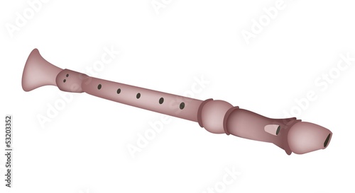 Vector: A Musical Recorder with A White Banner A Musical Recorder with A White Banner