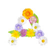Blumenbuchstabe A