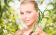 woman with sprout