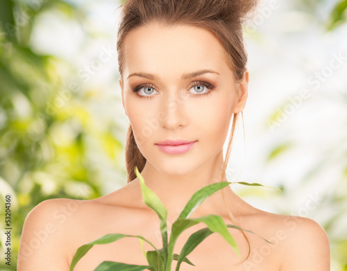 Photo: woman with sprout woman with sprout