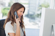 Businesswoman having a phone conversation
