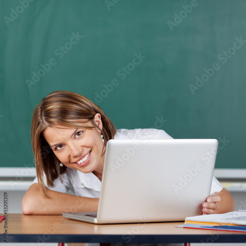 Photo: Woman with laptop Woman with laptop