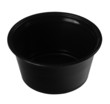 black plastic cup for the sauce